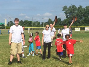 The Panera workers volunteered at The Reds Rookie Success League which is working to help 250 inner-city children from Dayton develop their character and build confidence.