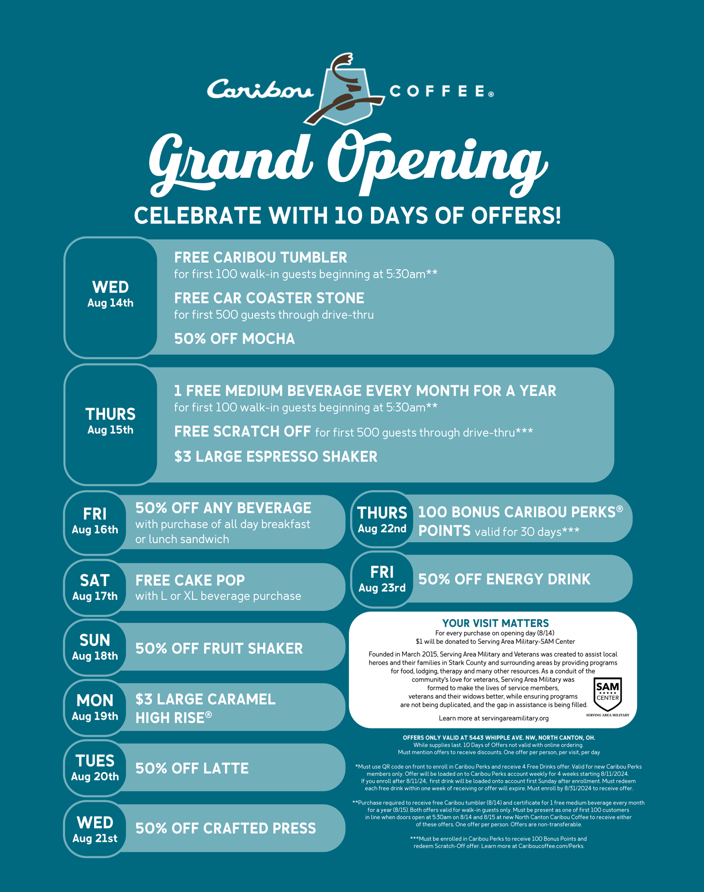 Caribou Coffee Grand Opening